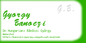 gyorgy banoczi business card