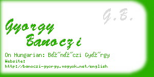 gyorgy banoczi business card